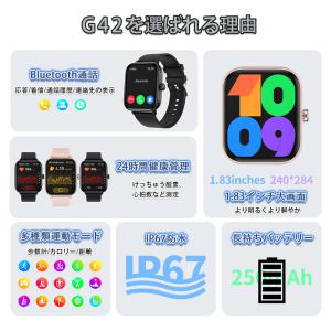スマートウォッチ 血圧/糖測定 血中酸素 心拍...の詳細画像1