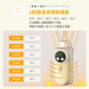 ミルクウォーマー 哺乳瓶ウォーマー コードレス...の詳細画像4