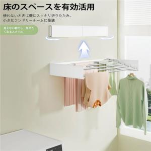 壁掛け式物干しラック 折りたたみ式 洗濯物干し...の詳細画像1