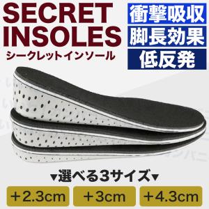 シークレットインソール 衝撃吸収 身長アップ かかと 低反発 中敷き 22.5cm〜27.0cm対応 サイズ調整可
