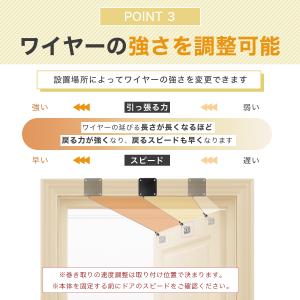 ドアクローザー 後付け 引き戸 玄関 室内 ワ...の詳細画像4