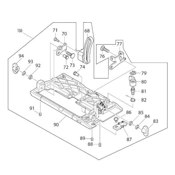 マキタ makita 125mm 防じんマルノコ KS5000FX 用 ベースアッセンブリ 1361...