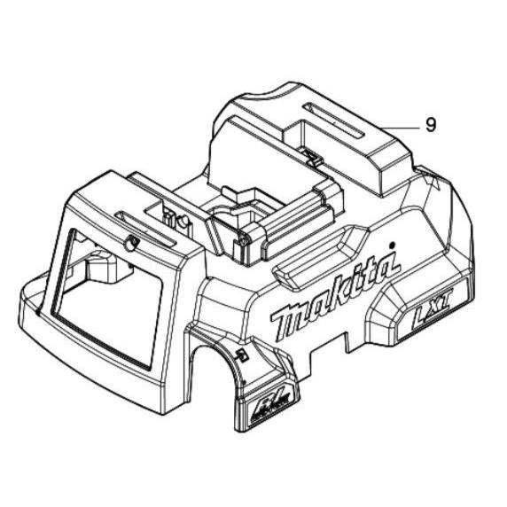 マキタ makita 18V 充電式集じん機 VC750DZ 用 トップカバーコンプリート 140G...