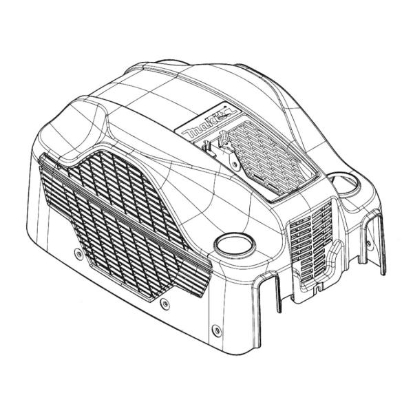 マキタ makita エアコンプレッサ AC500XLB 用 カバーコンプリート黒 141D49-6...