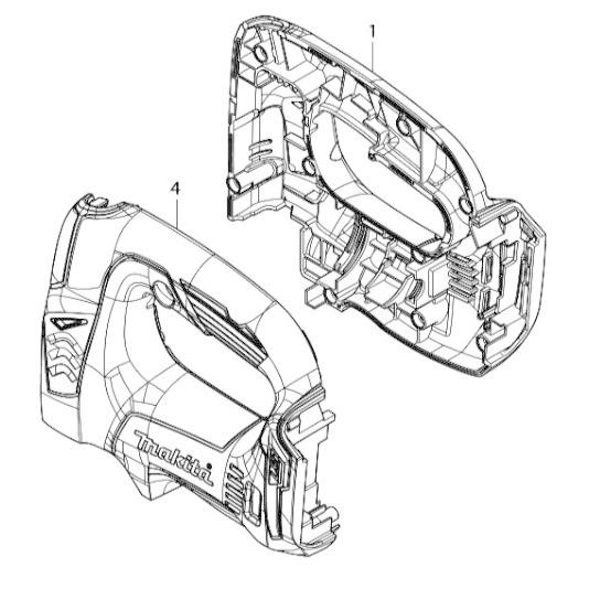 マキタ makita 18V 充電式 ジグソー JV182DRG 用 ハウジングセット 品 1877...