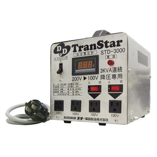 スター電器 スズキット ＤＤトランスター STD-3000 定格容量： 3KVA連続 200V 専用...