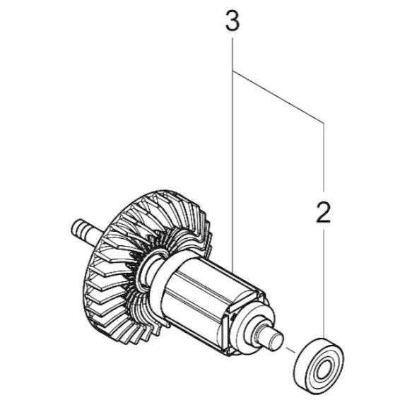 マキタ makita 100mm ディスクグラインダ GA418DRGX 用 ロータアッセンブリ 2...