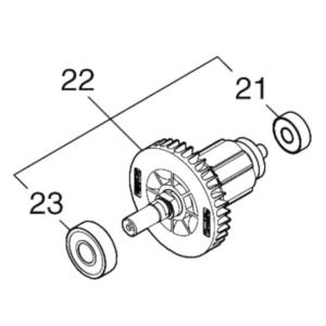 マキタ makita 40Vmax 125ｍｍ 充電式 防じん マルノコ KS001GRDX 用 ロータアッセンブリ 21,23 ツキ 510505-7 丸のこ 丸鋸 部品 修理 大工