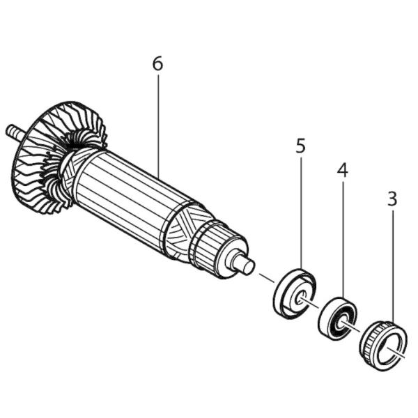 マキタ makita 125mm ディスク グラインダ 9535B 用 アーマチュア １００Ｖ 3,...