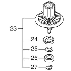 マキタ makita 18V 充電式 マルチツール TM52DZ 用 ロータアッセンブリ 24-27...