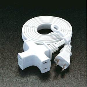 ESCO AC125V/15A/ 3m マルチタップ付 延長コード EA815GE-3 延長　コード...