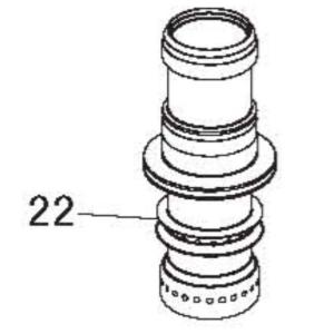 MAX マックス 高圧コイルネイラ HN-75N4(D)-R用シリンダ No.22 (HN12358) 大工 建築 建設 造作 内装 エアー 釘打機 修理 部品 パーツ