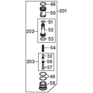 MAX マックス 高圧コイルネイラ　スーパーネイラ HN-50N4(D)-R 用 トリガバルブASSY No.201(HN81239) 部品 修理 補給 パーツ 釘打機
