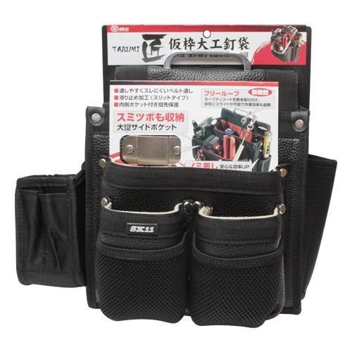 藤原産業 SK11 匠 仮枠 大工 釘袋 レザー SC-12 ツールポーチ ツールバック 腰袋 建築...
