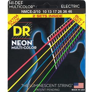 DR Strings (デーアール) エレキ弦 NEON マルチカラー コーテッド .010-.046 NMCE-2/10 【国内正規品】｜iinos