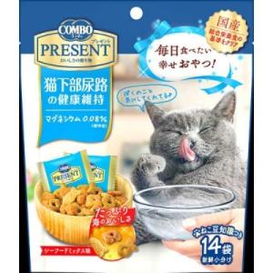 【セット販売】コンボ プレゼント キャット おやつ 猫下部尿路の健康維持 シーフードミックス味 42g（3g×14袋）×3コ｜iinos