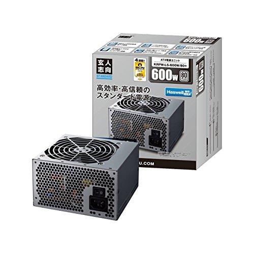 玄人志向 STANDARDシリーズ 80 PLUS 600W ATX電源 KRPW-L5-600W/...