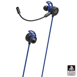 【PS5動作確認済】有線 ホリゲーミングヘッドセット インイヤー for PlayStationR4 ブルー【SONYライセンス商品】｜iinos