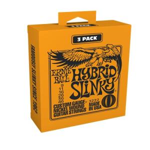 【正規品】 ERNIE BALL 3222 エレキギター弦 (09-46) HYBRID SLINKY 3Set Pack｜iinos