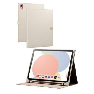 エレコム iPad 第10世代 フラップケース ソフトレザー ＆me Apple Pencil収納 フリーアングル グレージュ TB-A23RW｜iinos