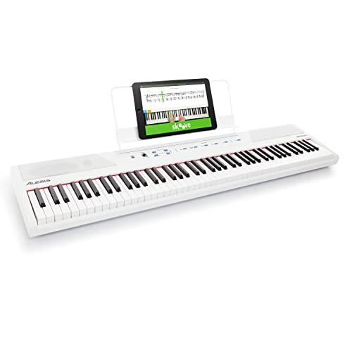 Alesis 電子ピアノ 88鍵盤 初心者向け電子ピアノ スピーカー搭載 譜面台付き 電池駆動 フル...