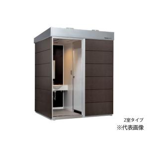 ###u.ハマネツ 【TU-COPF2SW】(1567036) アドバンスド 屋外トイレ COMS plus コムズトイレプラス 2室タイプ 簡易水洗 小便器＋洋式便器 受注約1ヵ月〔EI〕｜iisakura39