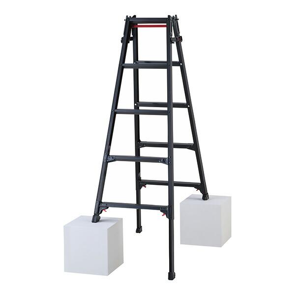 ●∂長谷川工業 【RYZB-15a】はしご兼用脚立 RYZB 脚部伸縮兼用脚立(BLACK LABE...