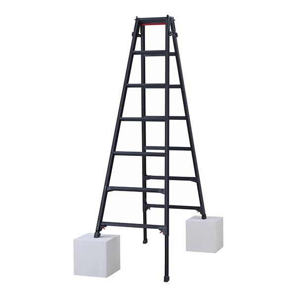 ●∂長谷川工業 【RYZB-21a】はしご兼用脚立 RYZB 脚部伸縮兼用脚立(BLACK LABE...