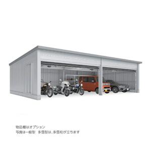 ●u. イナバ物置/稲葉製作所【WG-D6060・66MU】WG タフレージ オーバースライド 4台収納タイプ 多雪型 注2週