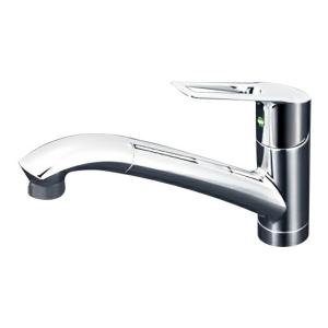 新品未使用☆KVK KM5031(Z)TECシングルレバー付混合栓 シングルシャワー付混合栓：KM5031｜キッチン用水栓：台付1穴