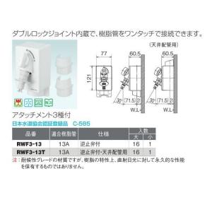 オンダ製作所【WF1-1325】WF1型 洗濯機用コンセント 緊急止水機能付 逆