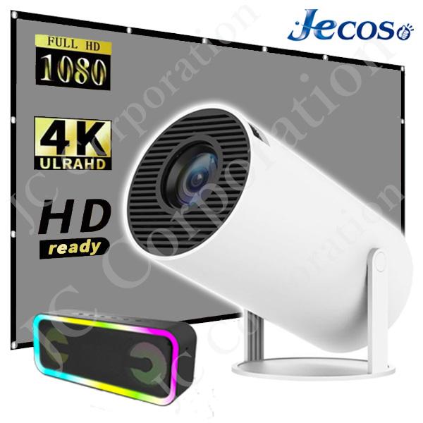 Jecos プロジェクター fire502 ＋ スピーカー A8 ＋ スクリーン セット 家庭用 軽...