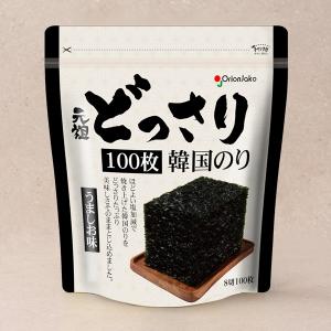 [オリオンジャコー] どっさり韓国のり うましお味 100枚 / 8切×100枚 元祖どっさり韓国のり おつまみ 海苔