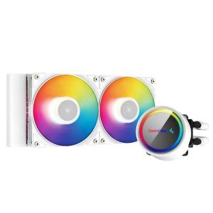 DEEPCOOL GAMMAXXL240 A-RGB WH DP-H12CF-GL240-ARGB-WH ARGB120mmファンを2基搭載 簡易水冷クーラー ホワイト Intel LGA1700対応