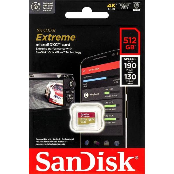 SanDisk SDSQXAV-512G-GN6MN SanDisk Extreme microSD...