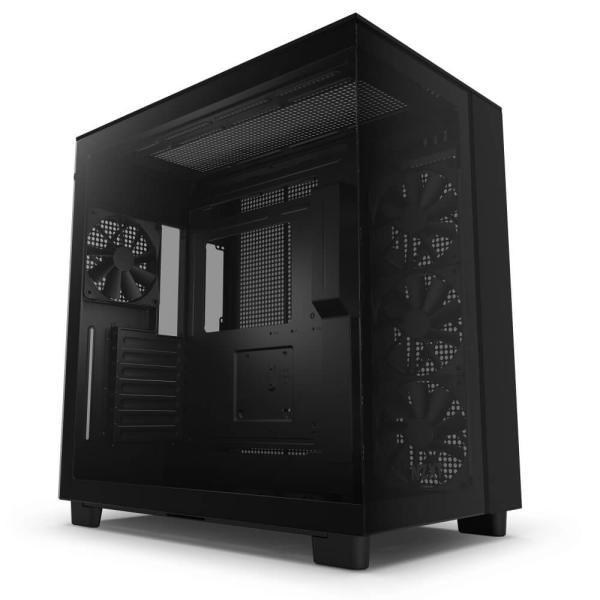 NZXT H9 Flow Black CM-H91FB-01 デュアルチャンバー構造のミドルタワーケ...