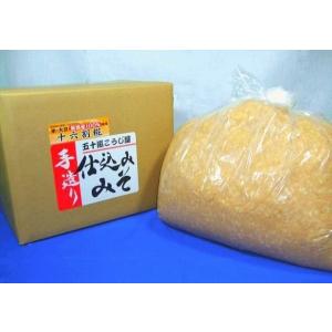 仕込み味噌 十六割糀 ５ｋｇ 箱入り 無添加 新潟産米・大豆１００％｜ikarashikoujiya