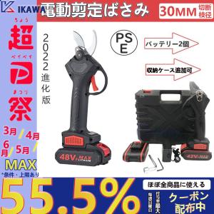 2022進化版 電動剪定ばさみ 充電式 コードレス 切断枝径30mm