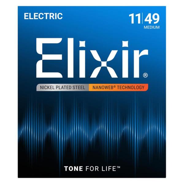 ELIXIR Electric Nickel Plated Steel with NANOWEB C...