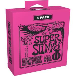 ERNIE BALL Super Slinky Nickel Wound Electric Guitar Strings 3 Pack #3223｜ikebe-revole