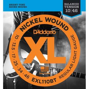 D’Addario XL Nickel Electric Guitar Strings EXL110BT (Balanced Tension Regular Light/10-46)