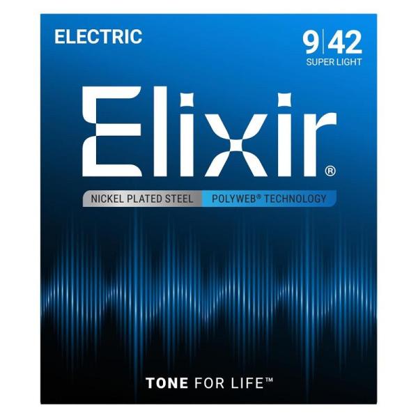 ELIXIR Electric Nickel Plated Steel with POLYWEB C...