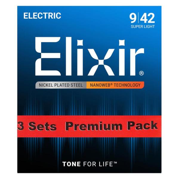 ELIXIR Electric Nickel Plated Steel with NANOWEB C...