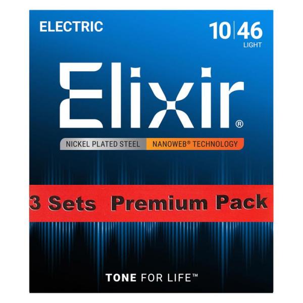 ELIXIR Electric Nickel Plated Steel with NANOWEB C...