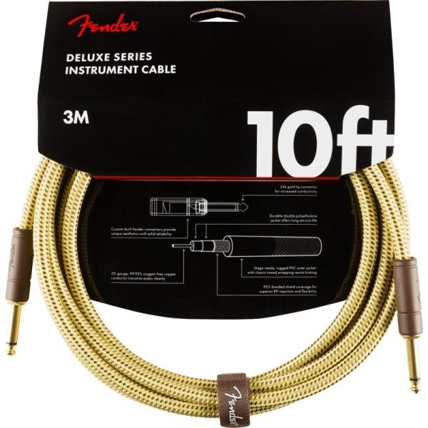Fender USA DELUXE SERIES CABLE 10feet S/S (TWEED)(...