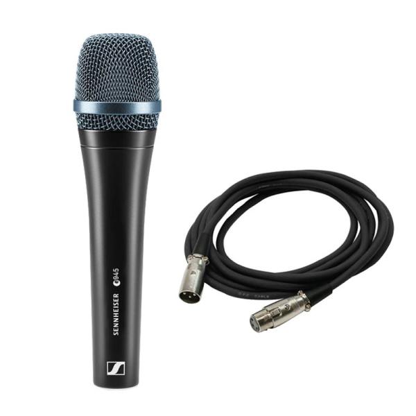 SENNHEISER e945【マイクケーブルセット(XLRメス-XLRオス)5.0ｍ】(ダイナミッ...