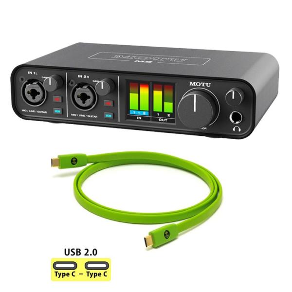 MOTU M2 + OYAIDE製高品質USBケーブルセット (Type C to C 1.0m)