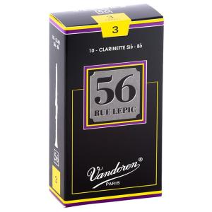 バンドーレン ルピック56 、硬さ3 、4箱セット。 vandoren（バンドーレン） 《硬さ：3》B♭クラリネット用リード