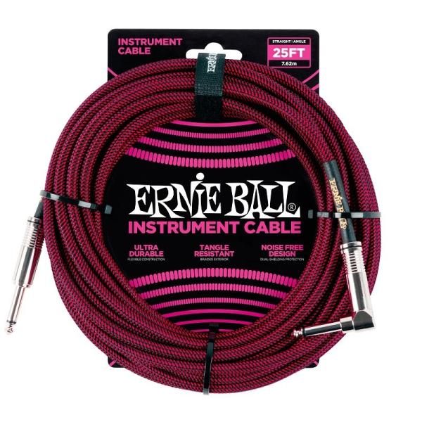 ERNIE BALL 【新楽器応援セール】 Braided Instrument Cable 25f...