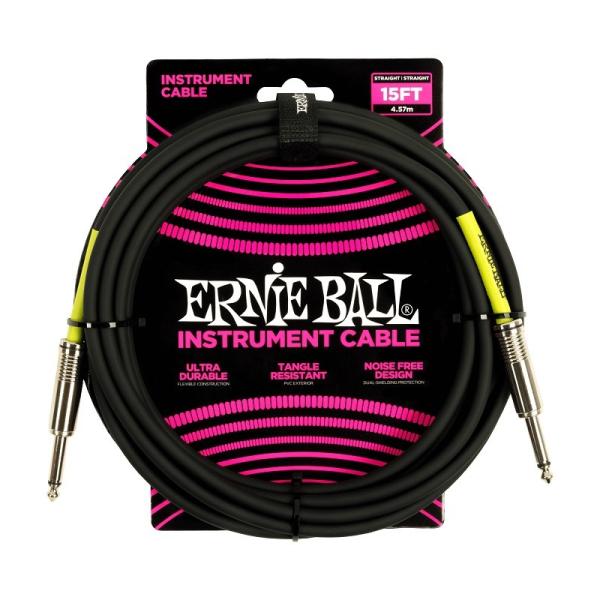 ERNIE BALL Classic Instrument Cable 15ft S/S Black...